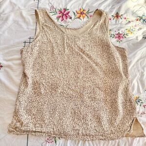 Leopard print 100% silk top